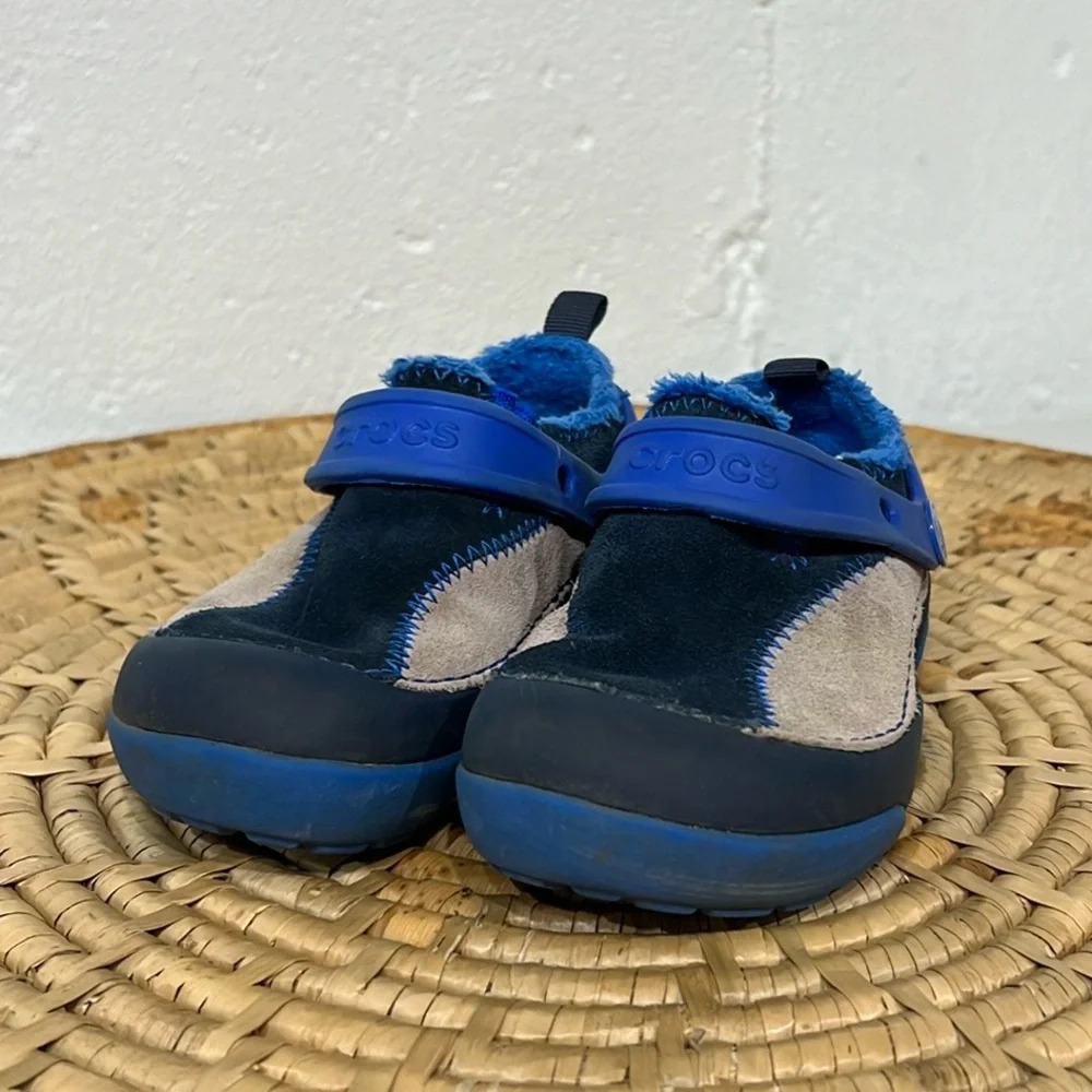 Crocs Kids Suede and Fleece Lined Slip-On Shoes